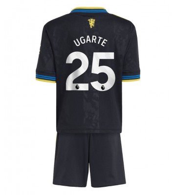 Manchester United Manuel Ugarte #25 Tredjeställ Barn 2025-26 Kortärmad (+ Korta byxor)